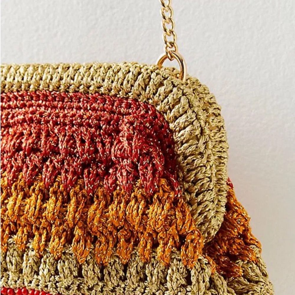 NWOT Free People Sweet Emotions Clutch in Fire Starter - Picture 4 of 5